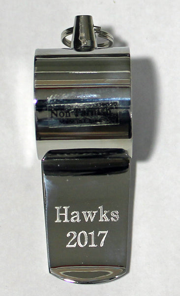 Ice Hockey Whistle - Text engraved on back of whistle